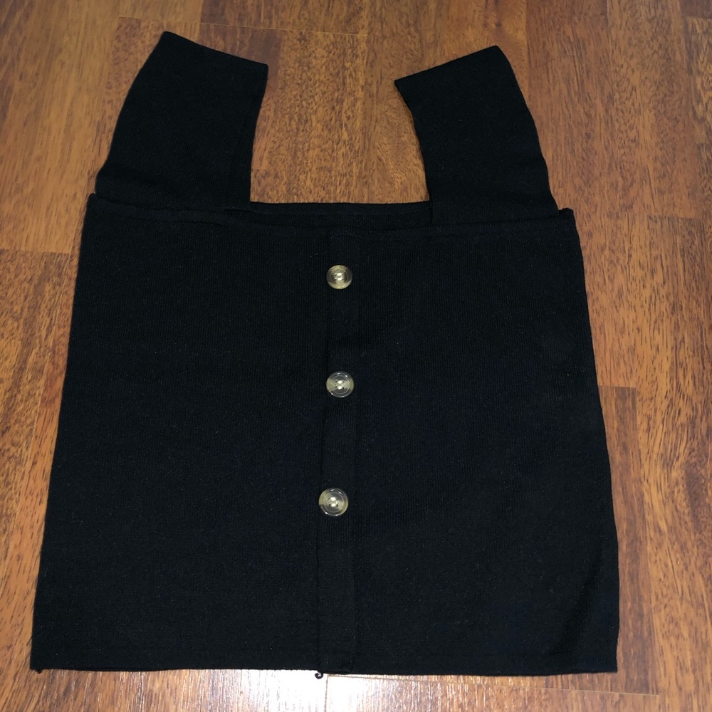 Button Up Square Neck Tank Top